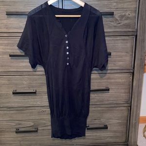 Black fabric dress